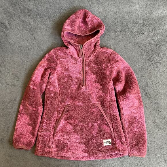 The North Face Pink Campshire Pullover Hoodie Fleece Half Zip Women’s Size XS - Picture 1 of 9